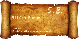 Slifka Emese névjegykártya